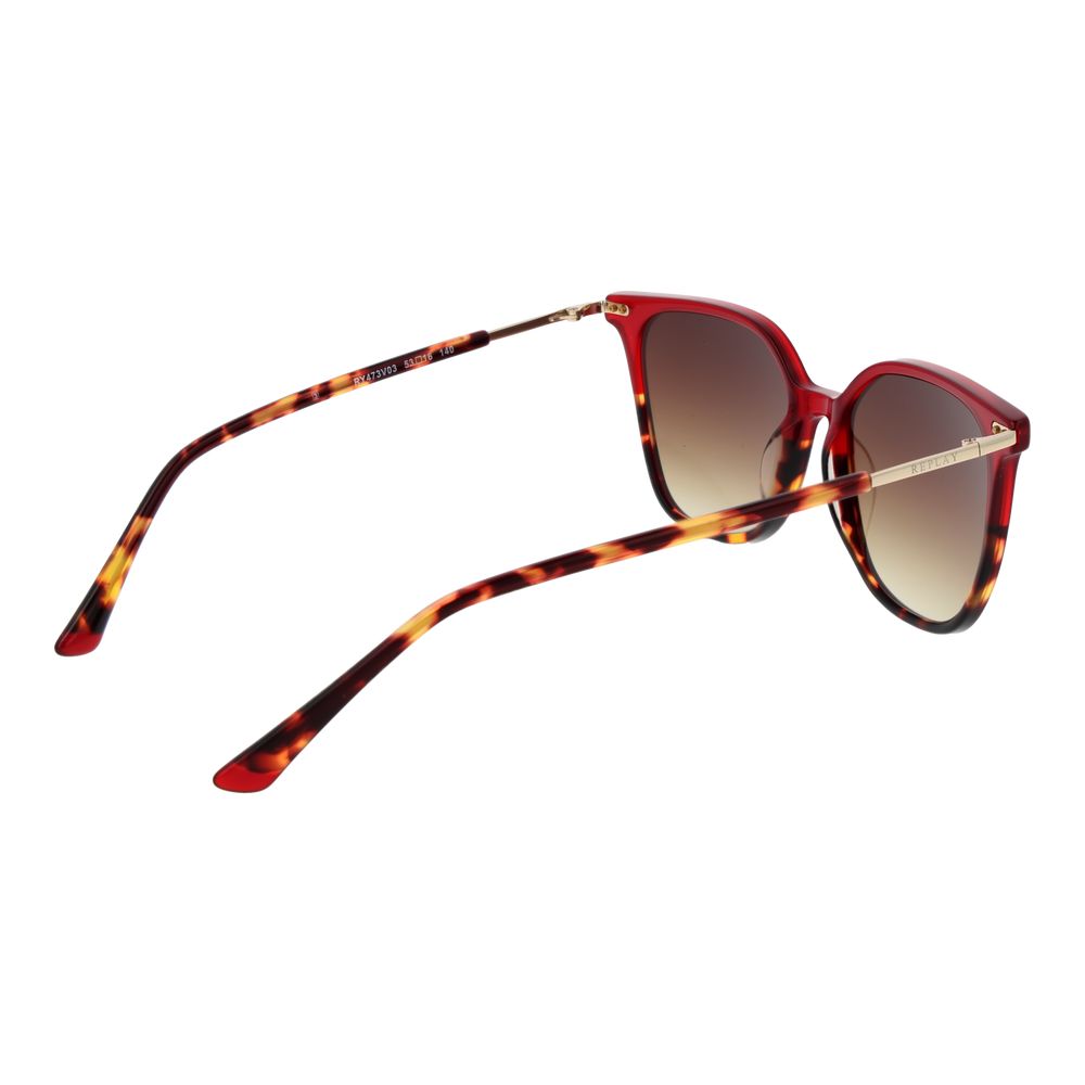 Replay Red Plastic Sunglasses