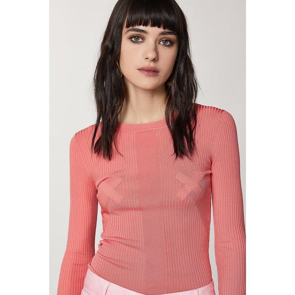 Patrizia Pepe Pink Viscose Casual Pants