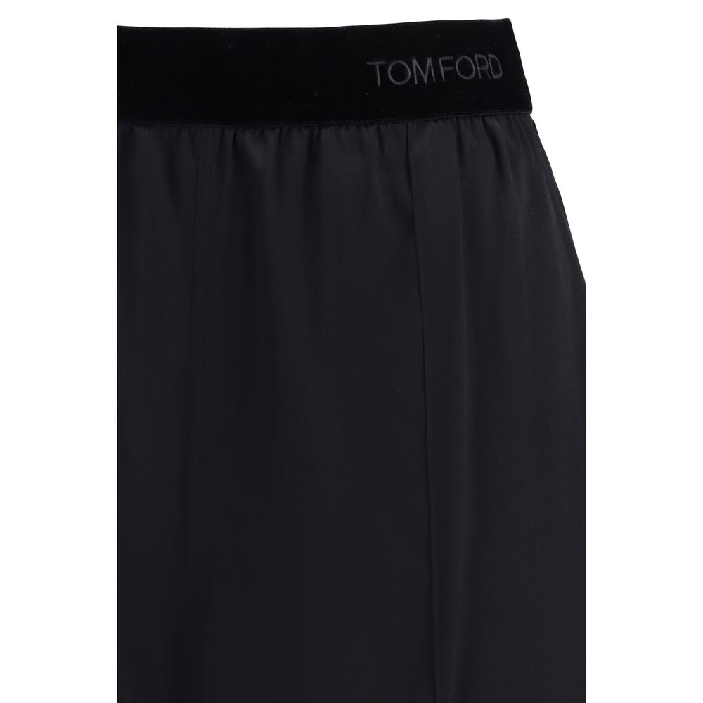 Tom Ford Black Silk Casual Pants