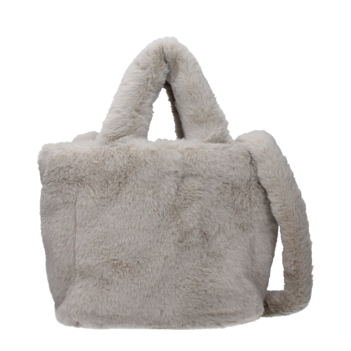 Herno Gray Fur Handbag
