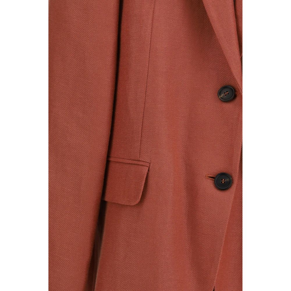 Brunello Cucinelli Red Linen Blazer