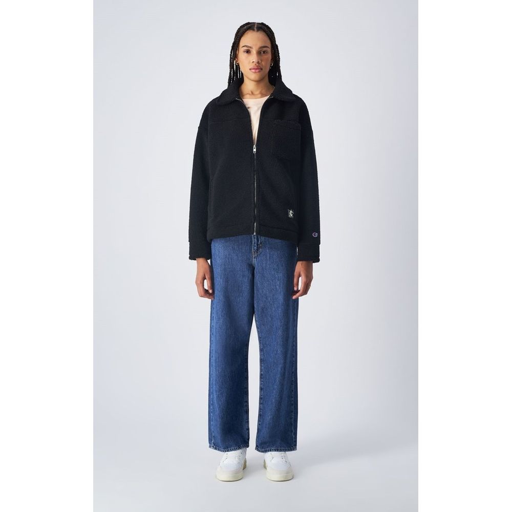 Champion Black Polyester Bomber