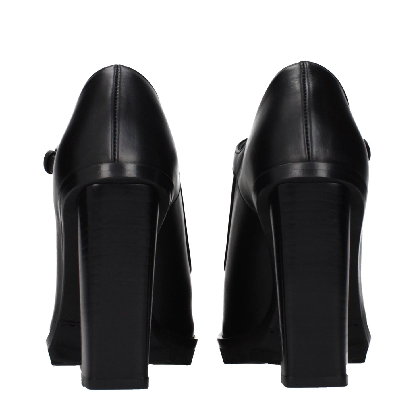 Max Mara Black Leather High Heel Pumps