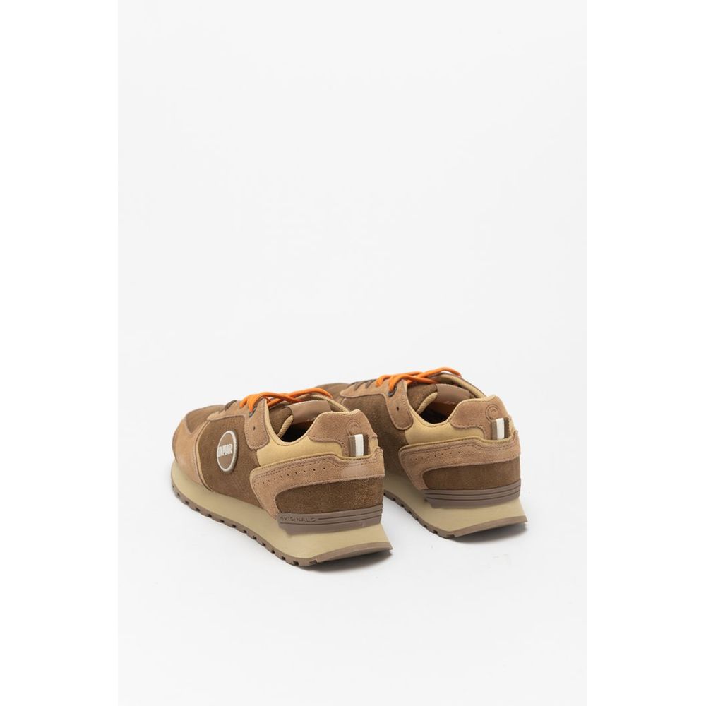 Colmar Brown Leather Low Top Sneakers