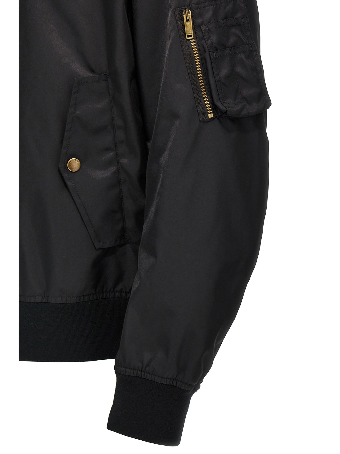 Valentino Garavani Black Polyamide Bomber