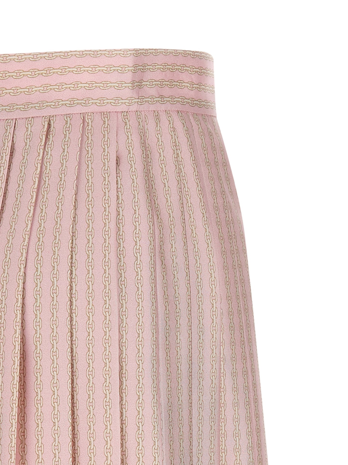 Versace Multicolor Silk Long Skirt