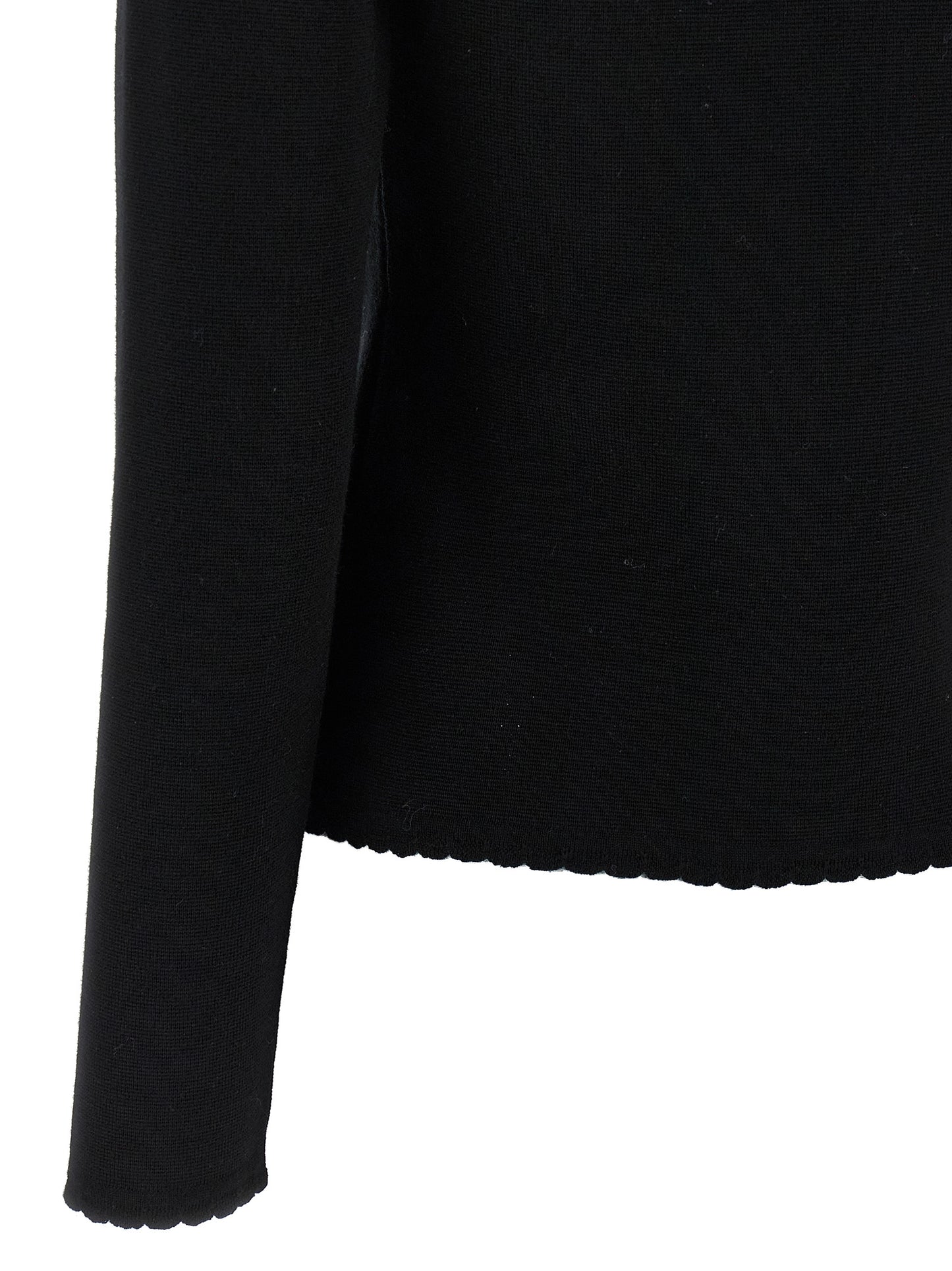 Moschino Black Virgin Wool Cardigan