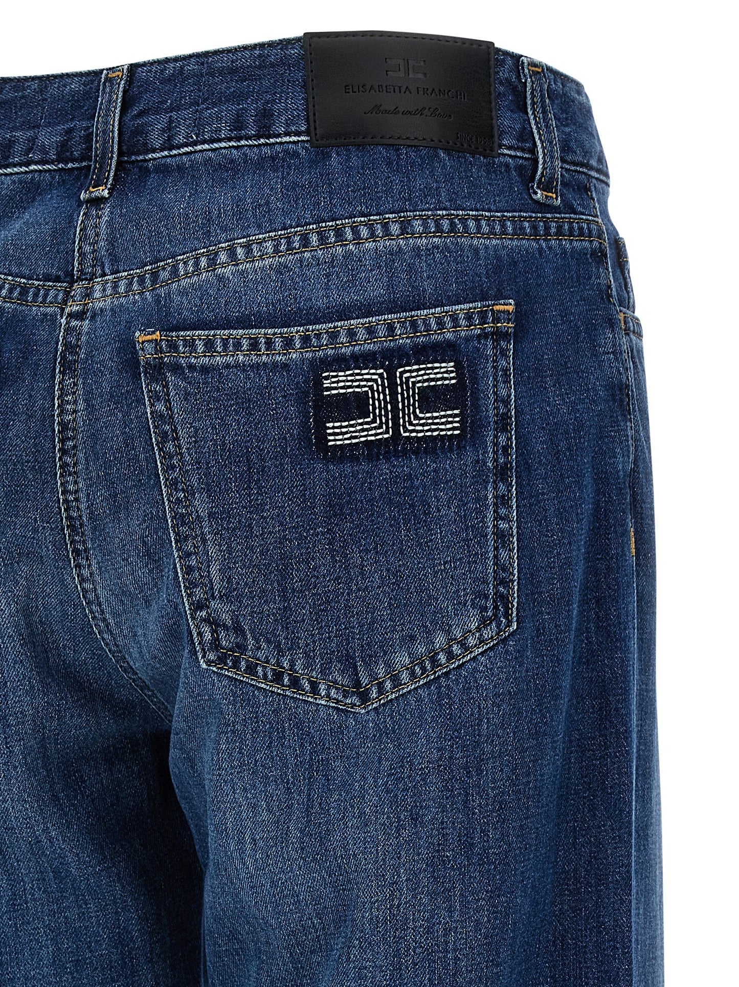 Elisabetta Franchi Blue Cotton Jeans Denim