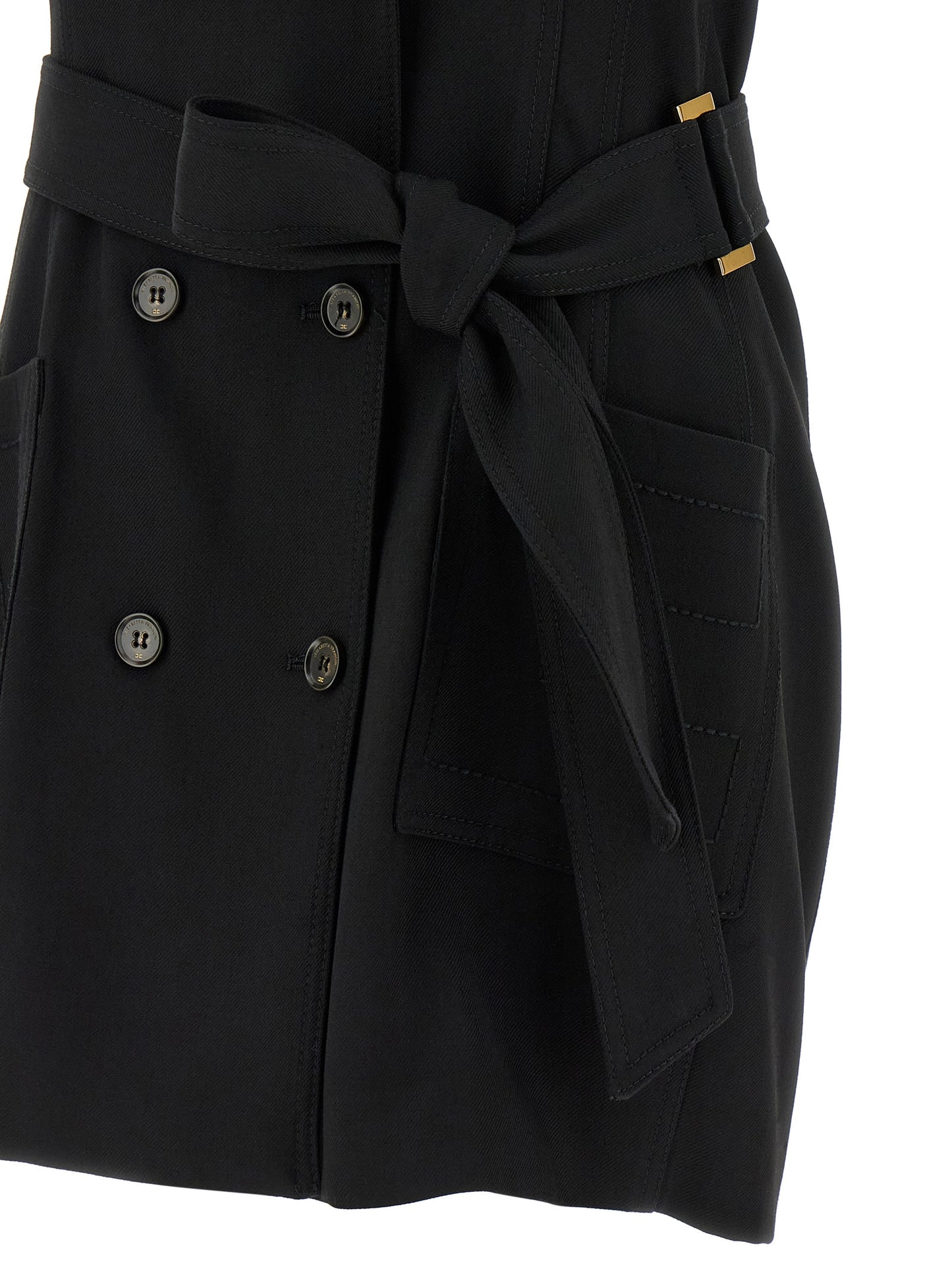 Elisabetta Franchi Black Viscose Short Dress