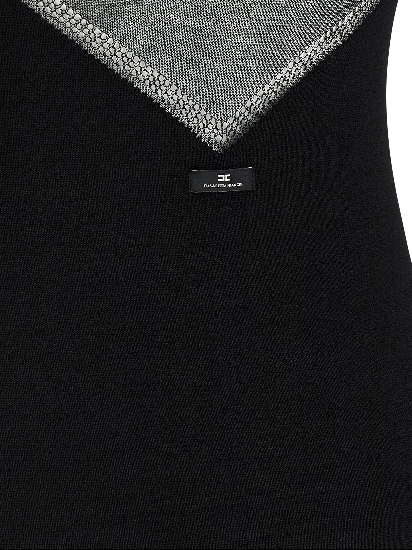 Elisabetta Franchi Black Viscose Short Dress