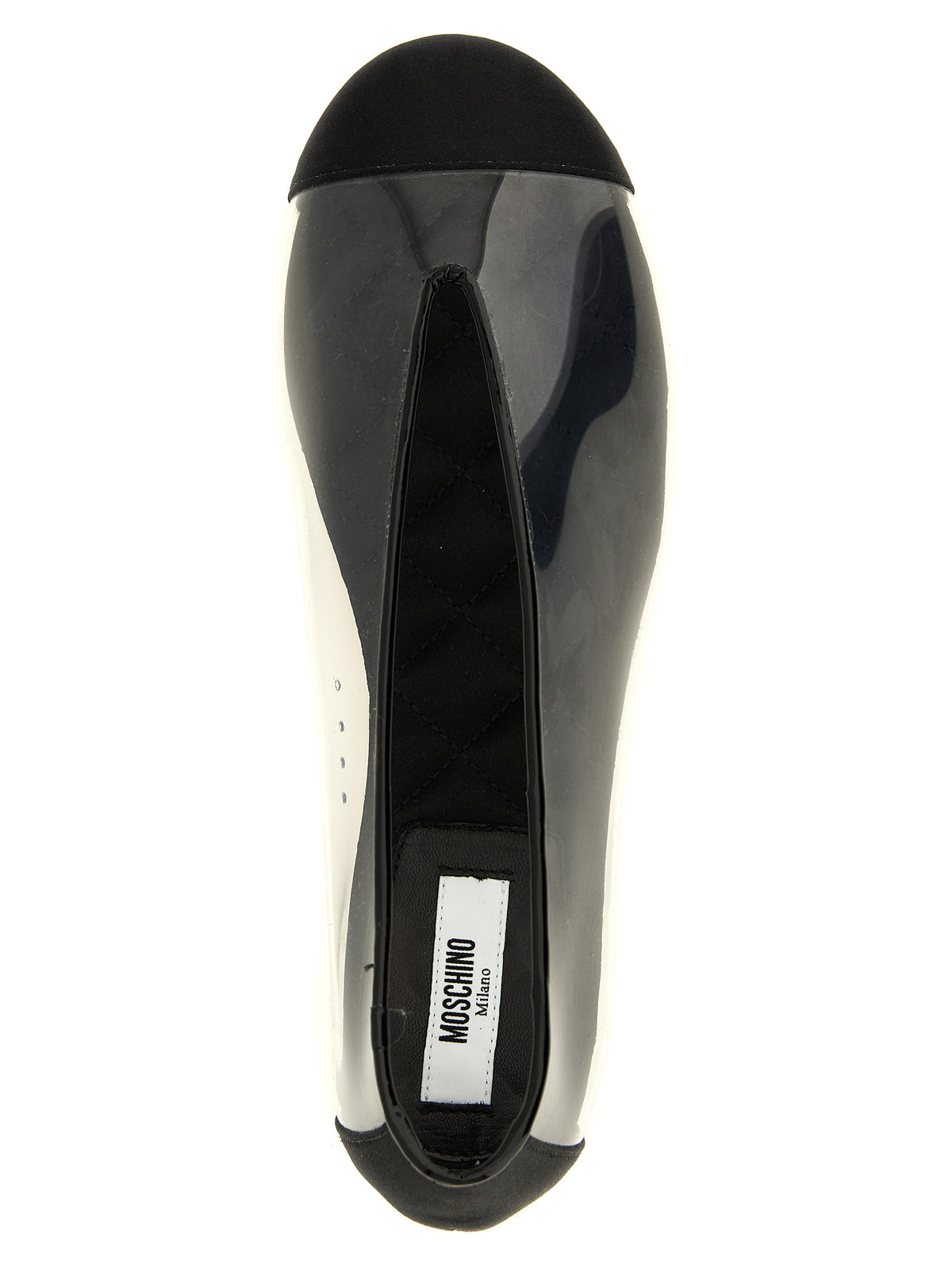Moschino Black Pvc Ballet Flats