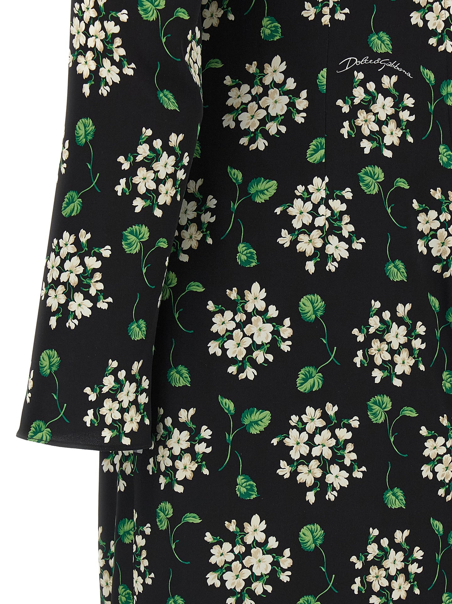 Dolce & Gabbana Black Synthetic Midi Dress