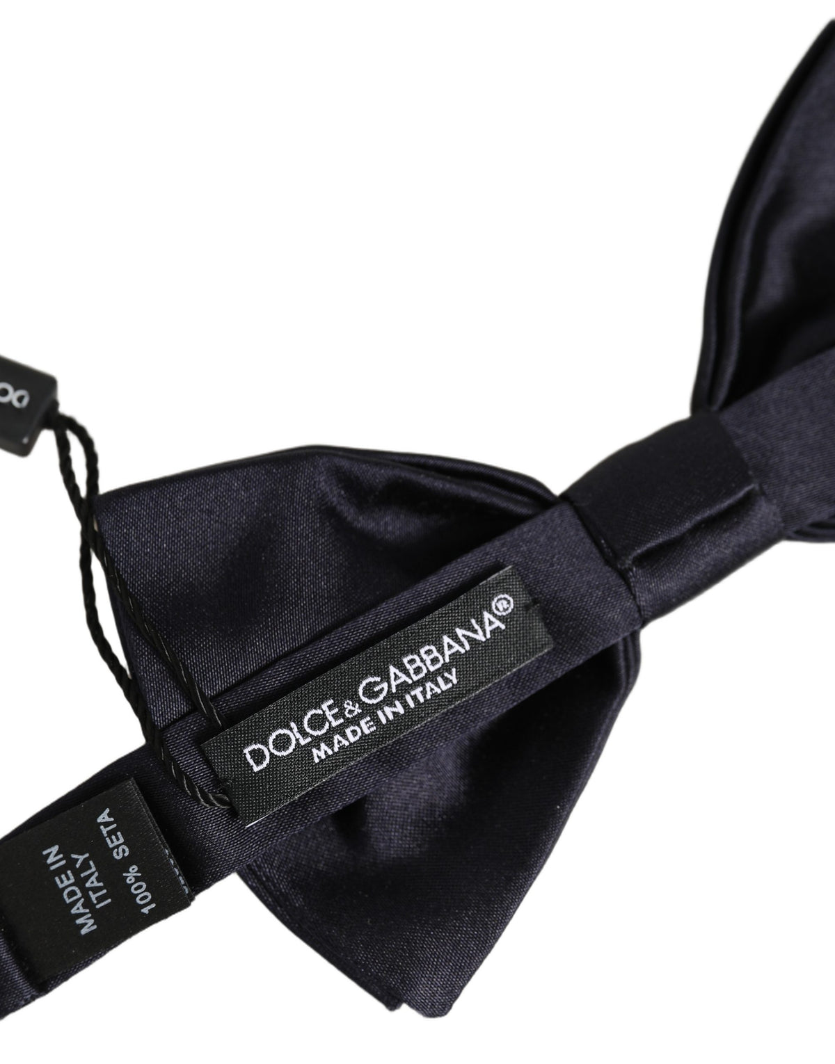Dolce & Gabbana Men Black 100% Silk Adjustable Neck Papillon Bow Tie