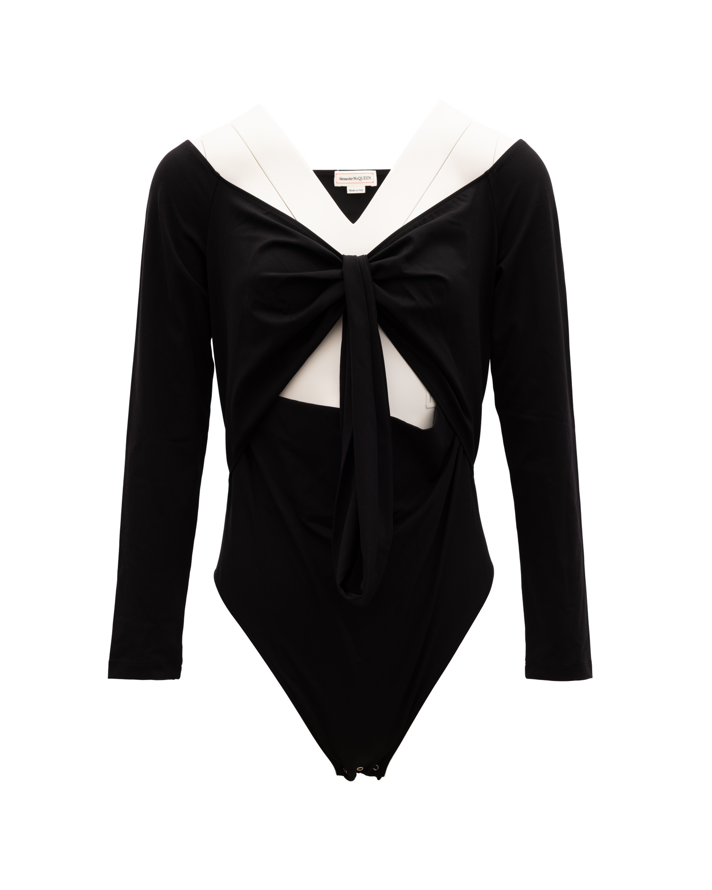 Alexander McQueen Black and White Cotton Top