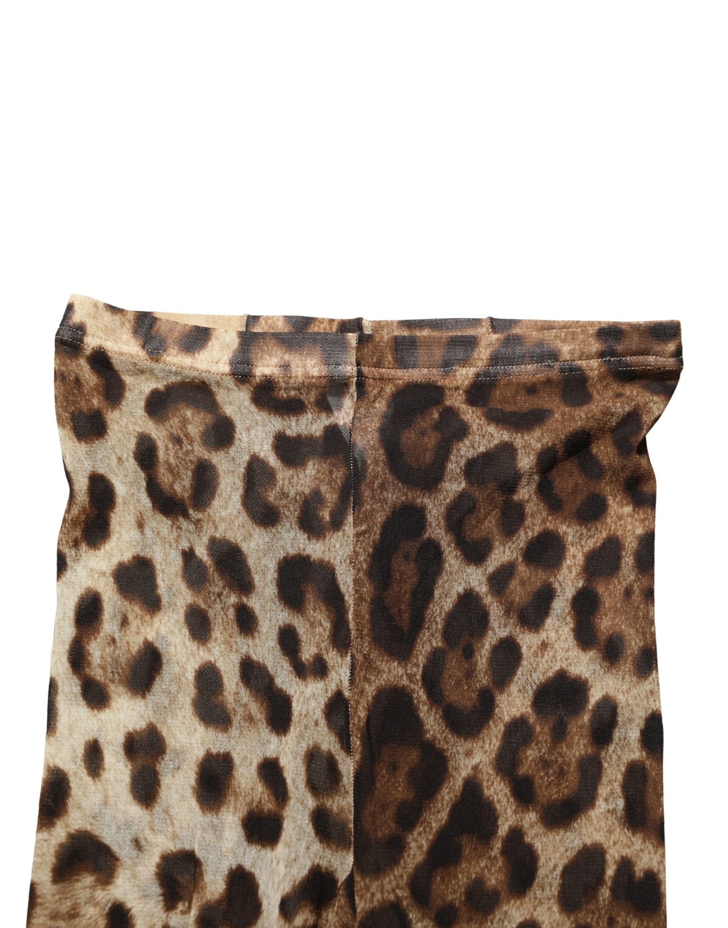 Dolce & Gabbana Brown Leopard Nylon Tights Stocking Pantyhose Socks