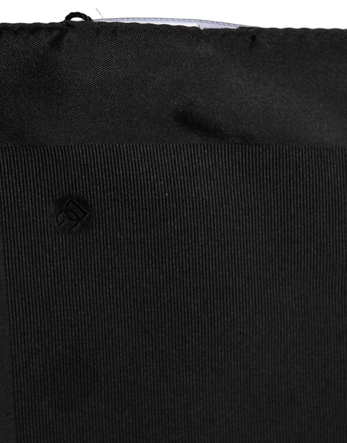 Dolce & Gabbana Black Silk Square Handerkerchief Pocket Scarf