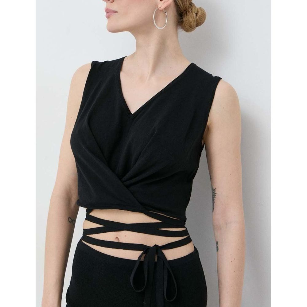 Patrizia Pepe Black Cotton Casual Dress