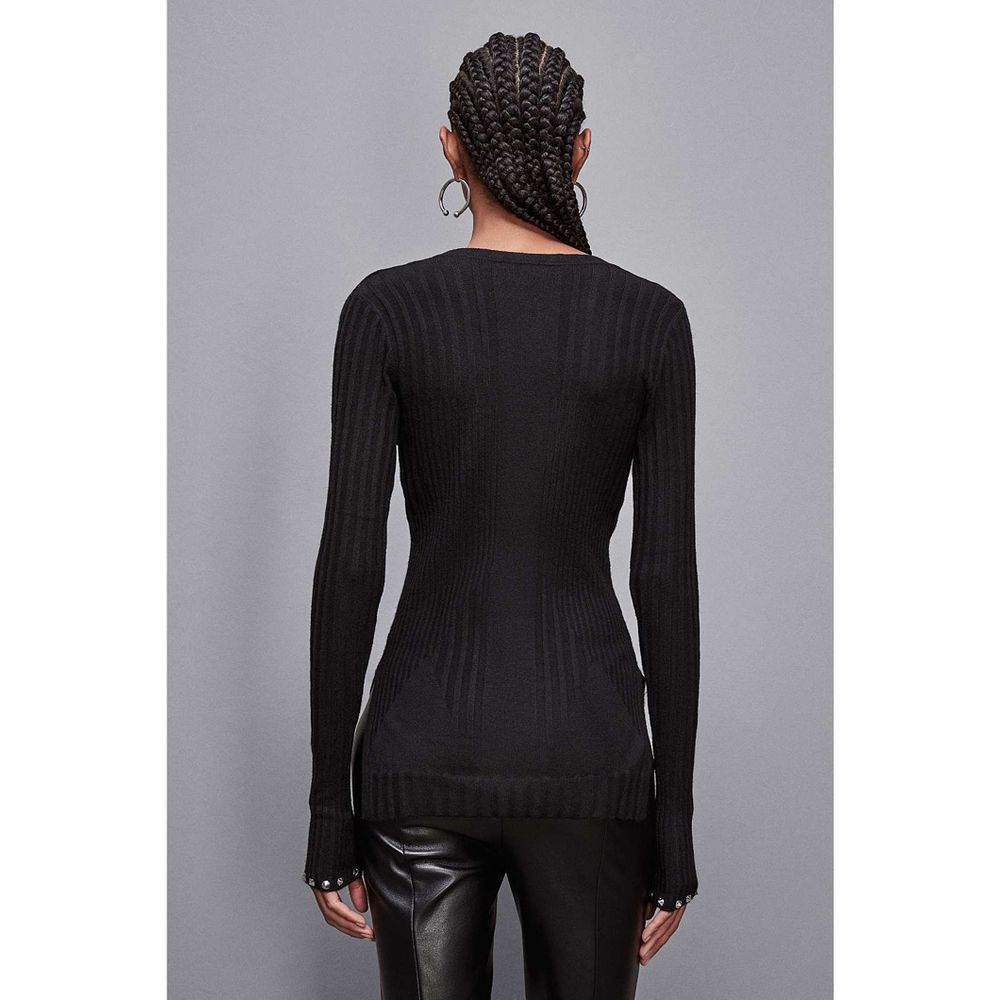 Patrizia Pepe Black Leather Pants
