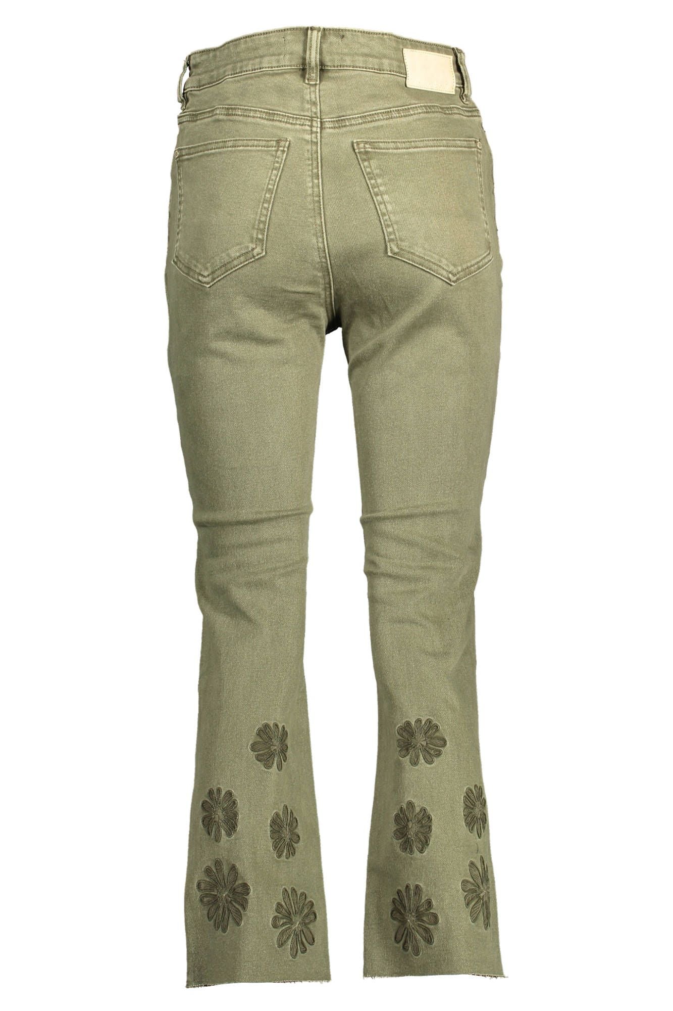 Desigual Green Cotton Jeans & Pants