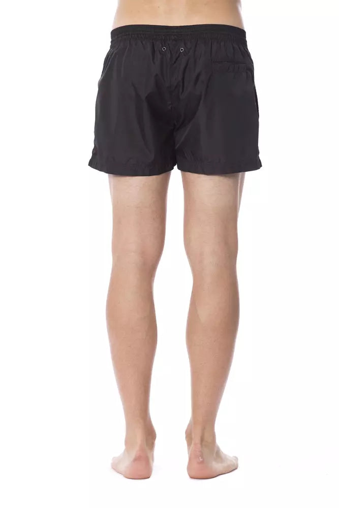 Roberto Cavalli Sport Black Polyester Men's Swimshorts