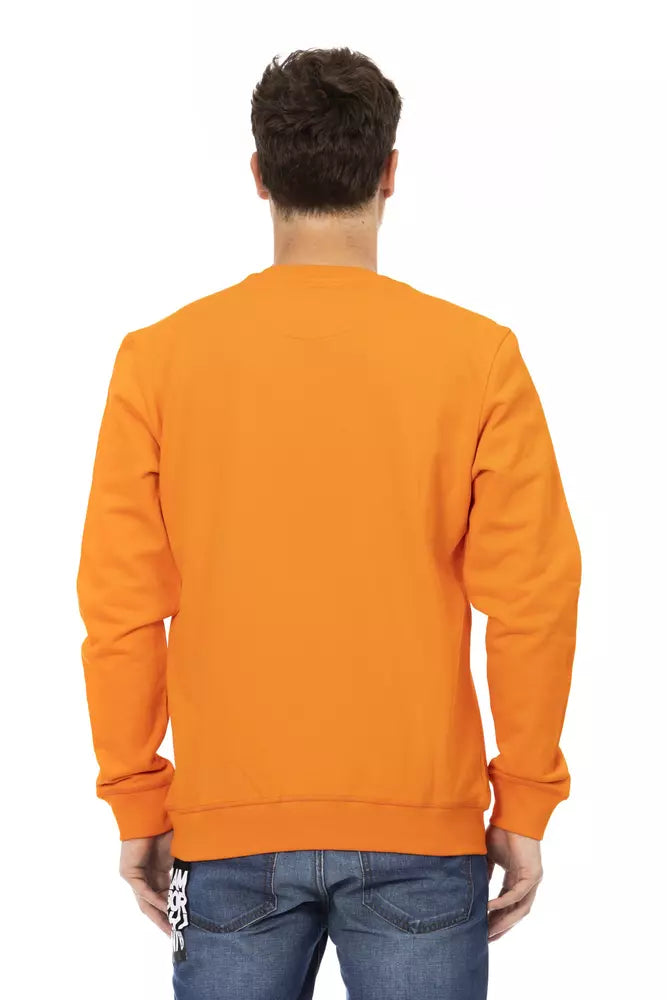 Automobili Lamborghini Orange Cotton Men's Sweater