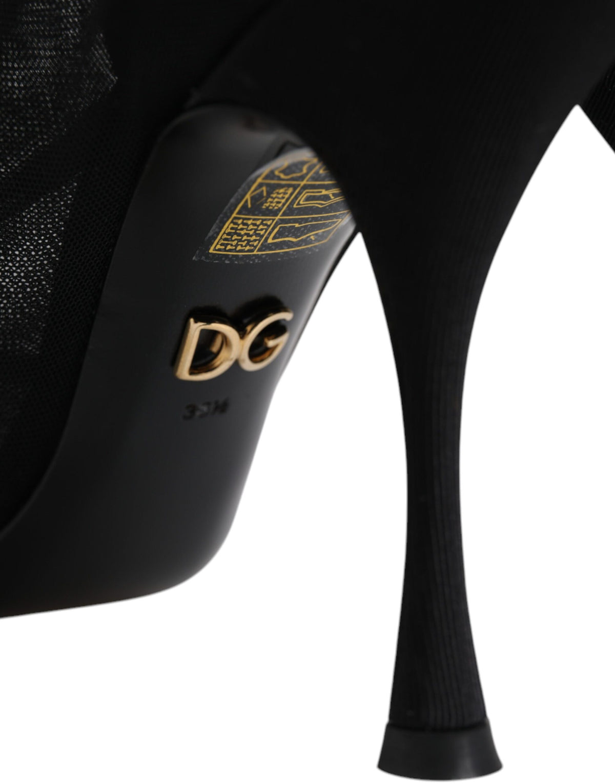 Dolce & Gabbana Black Silk Stretch Mesh Sock Boots Shoes