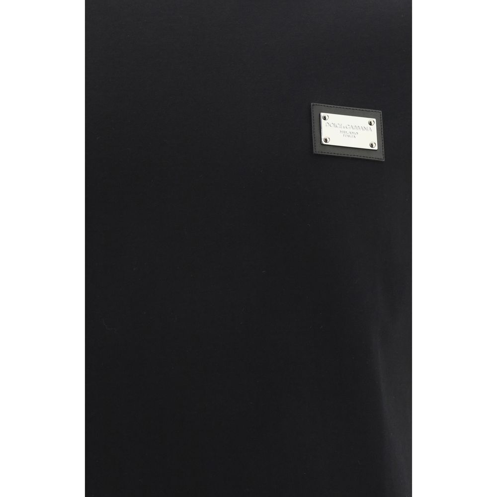 Dolce & Gabbana Black Cotton T-Shirt