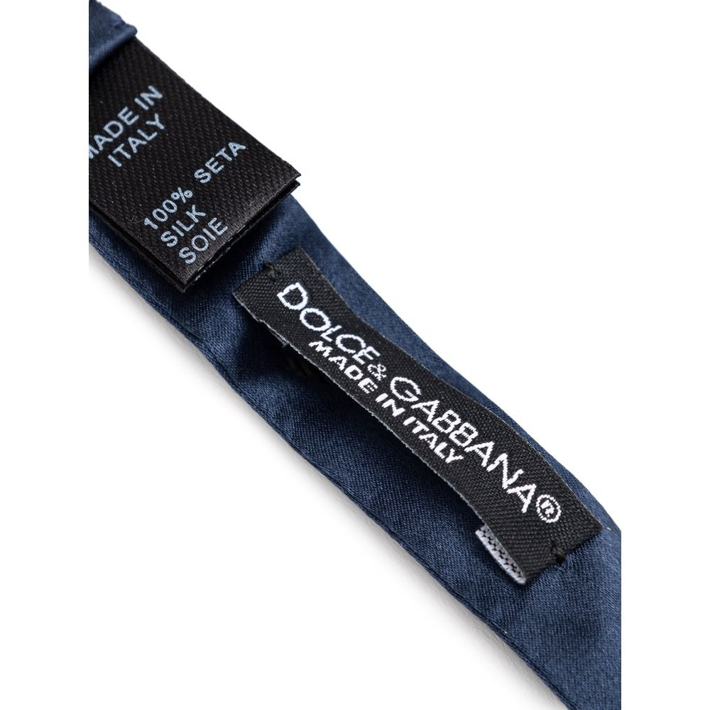 Dolce & Gabbana Blue Silk Bowtie
