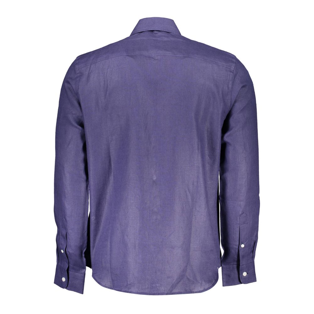 North Sails Blu Linen Men Shirt