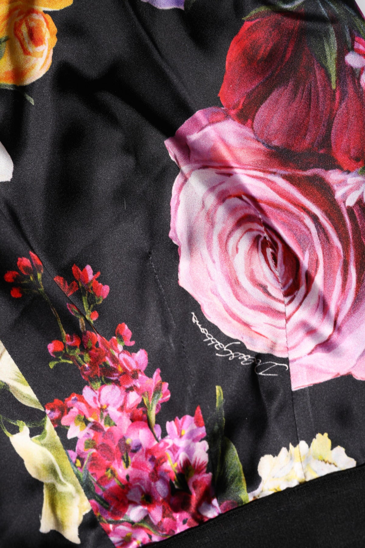 Dolce & Gabbana Multicolor Floral Legging Stretch Waist Pants