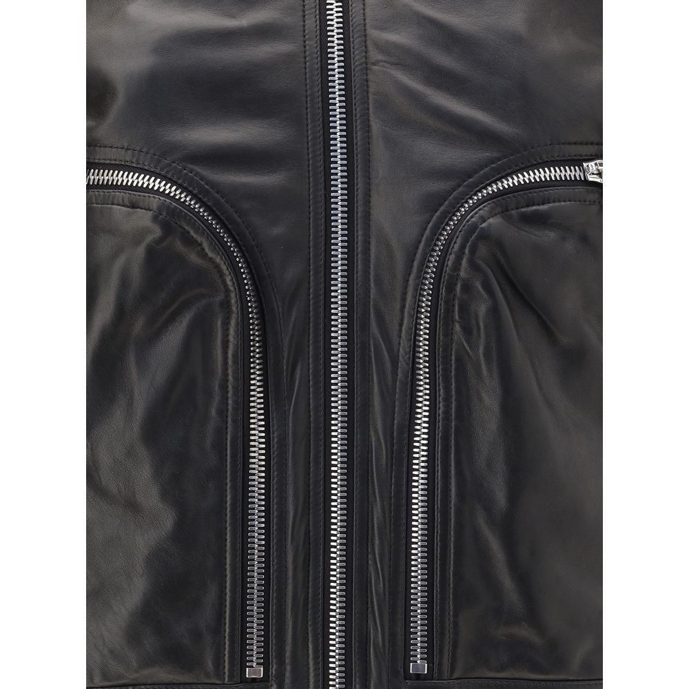 Rick Owens Bauhaus Flight Leather Jacket