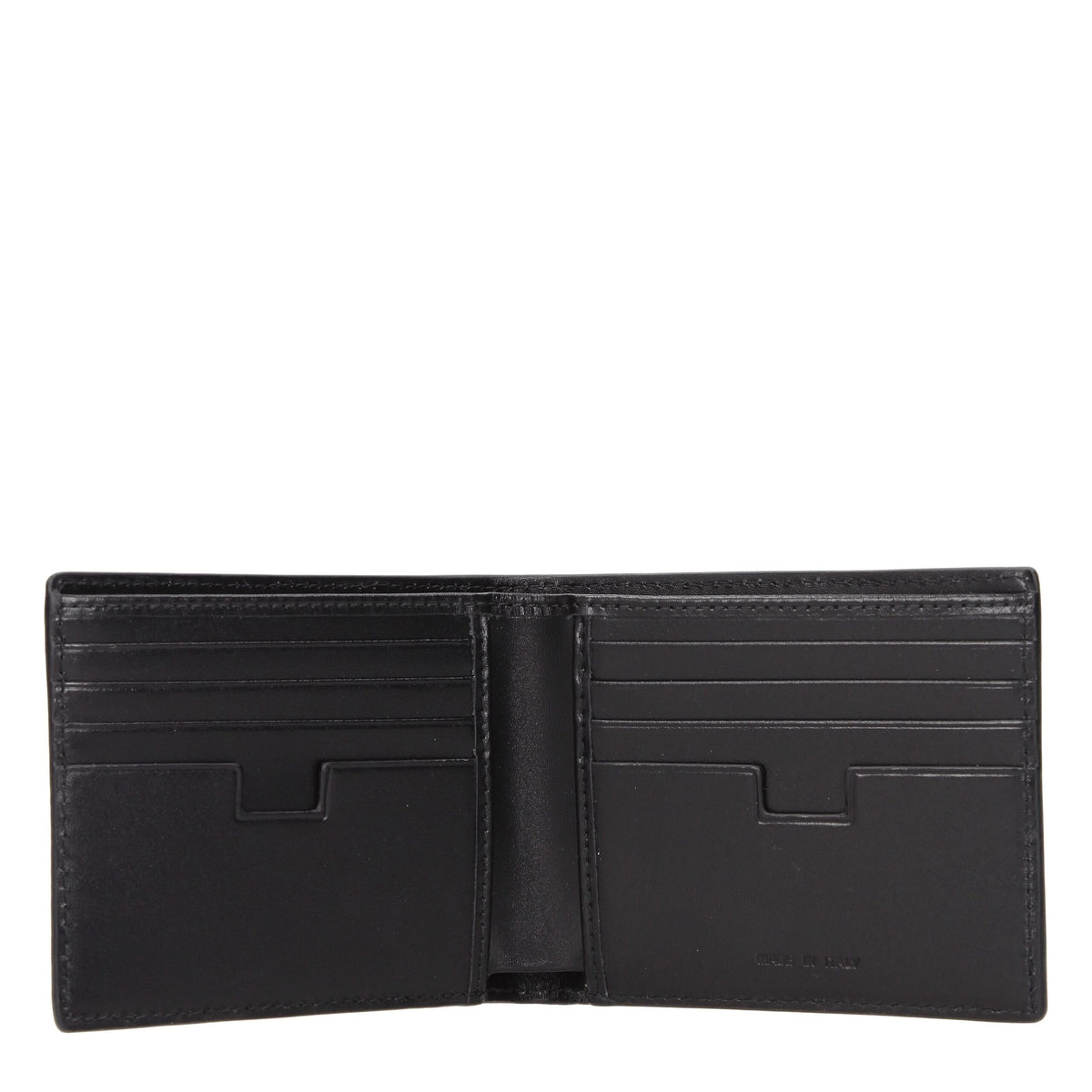 Testoni Black Leather Wallet