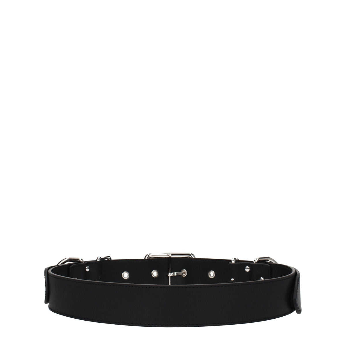 Moschino Black Leather Belt