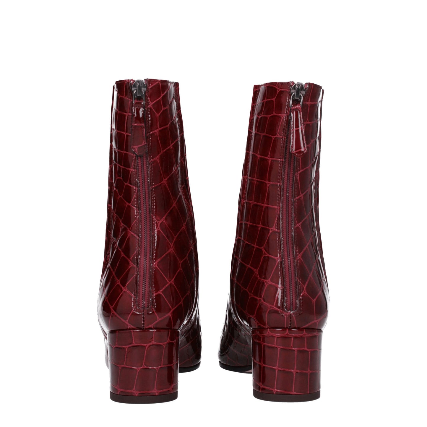 Aquazzura Red Leather Ankle Boots