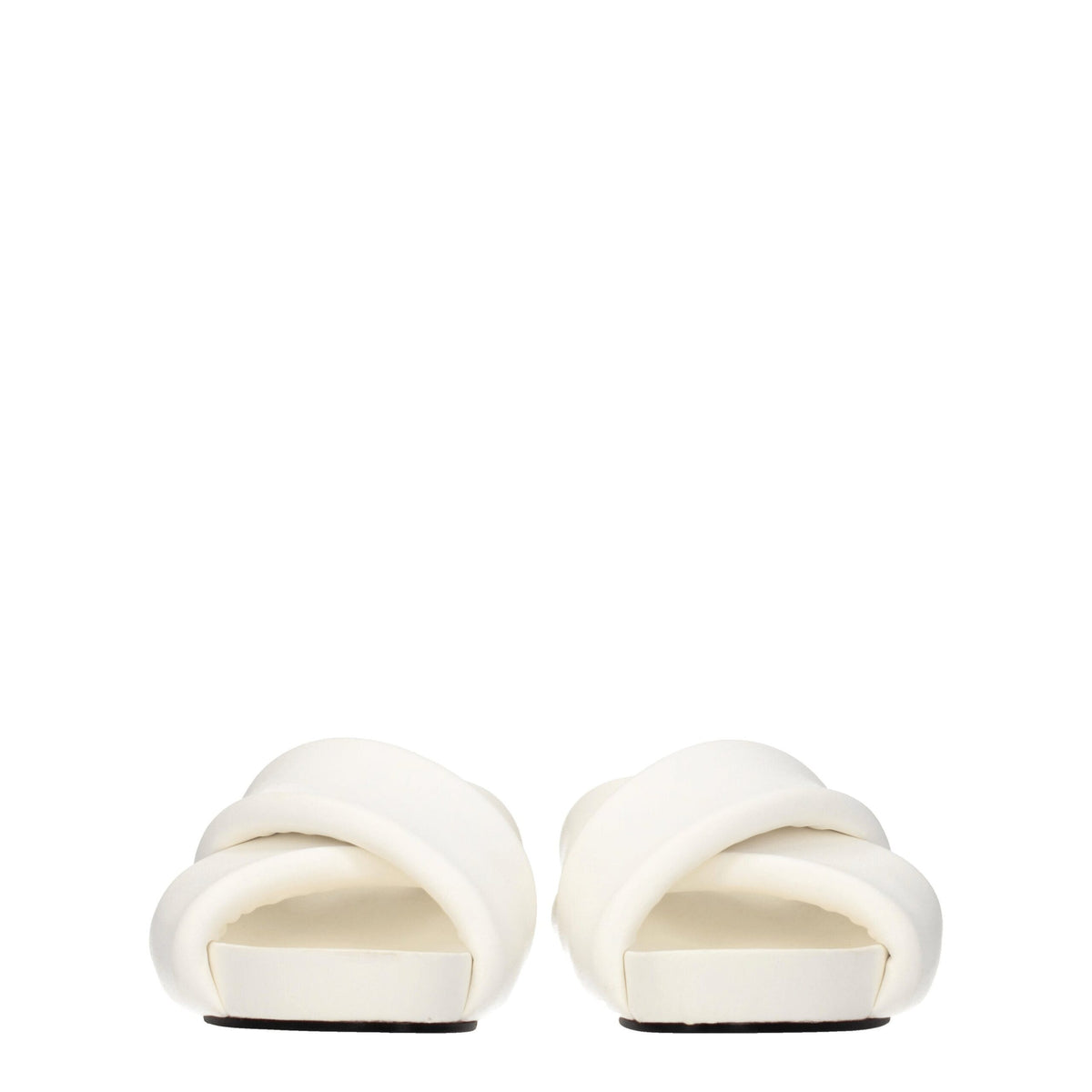 Jil Sander White Leather Slippers