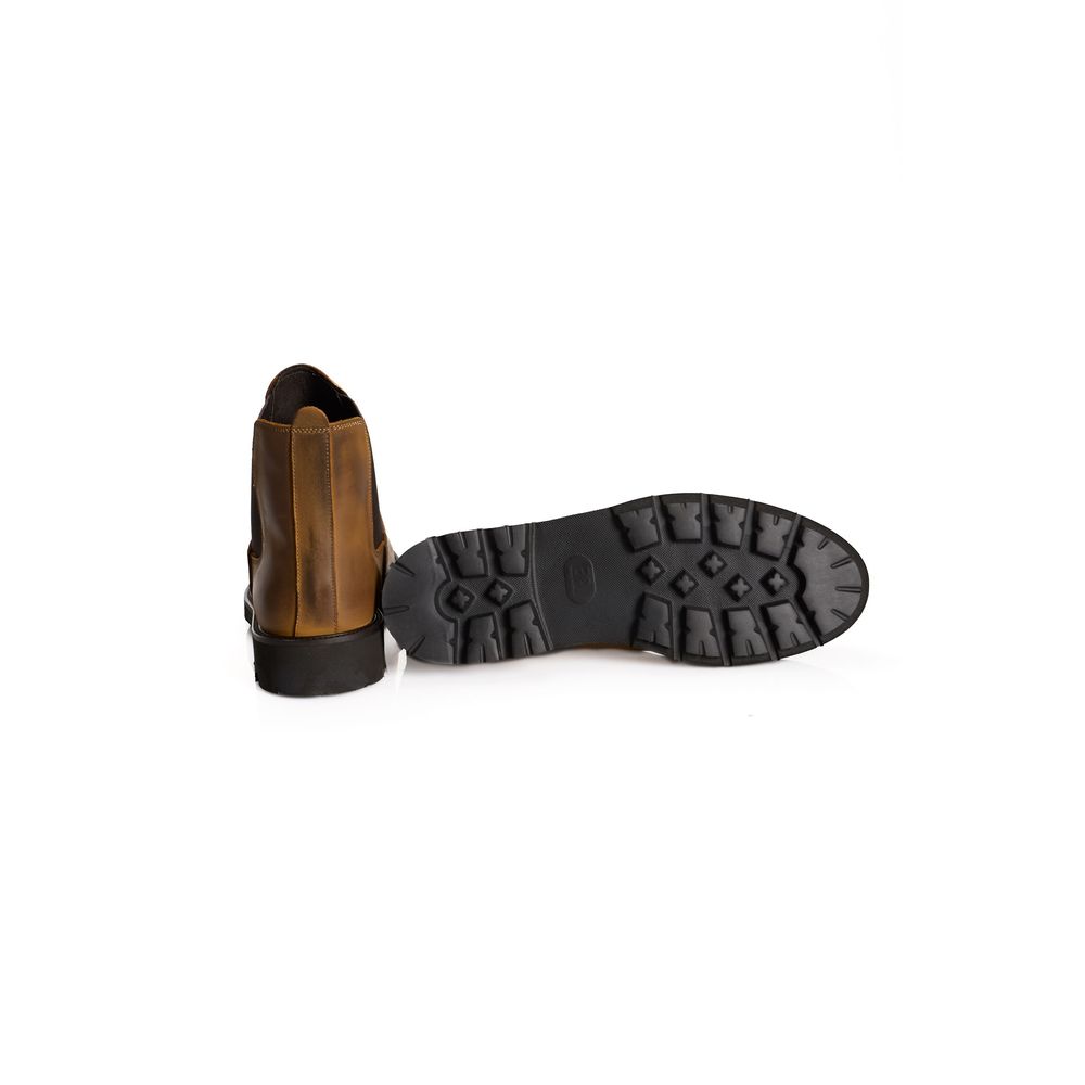 Roberto Pepe Luxury Brown Calfskin Men Boot