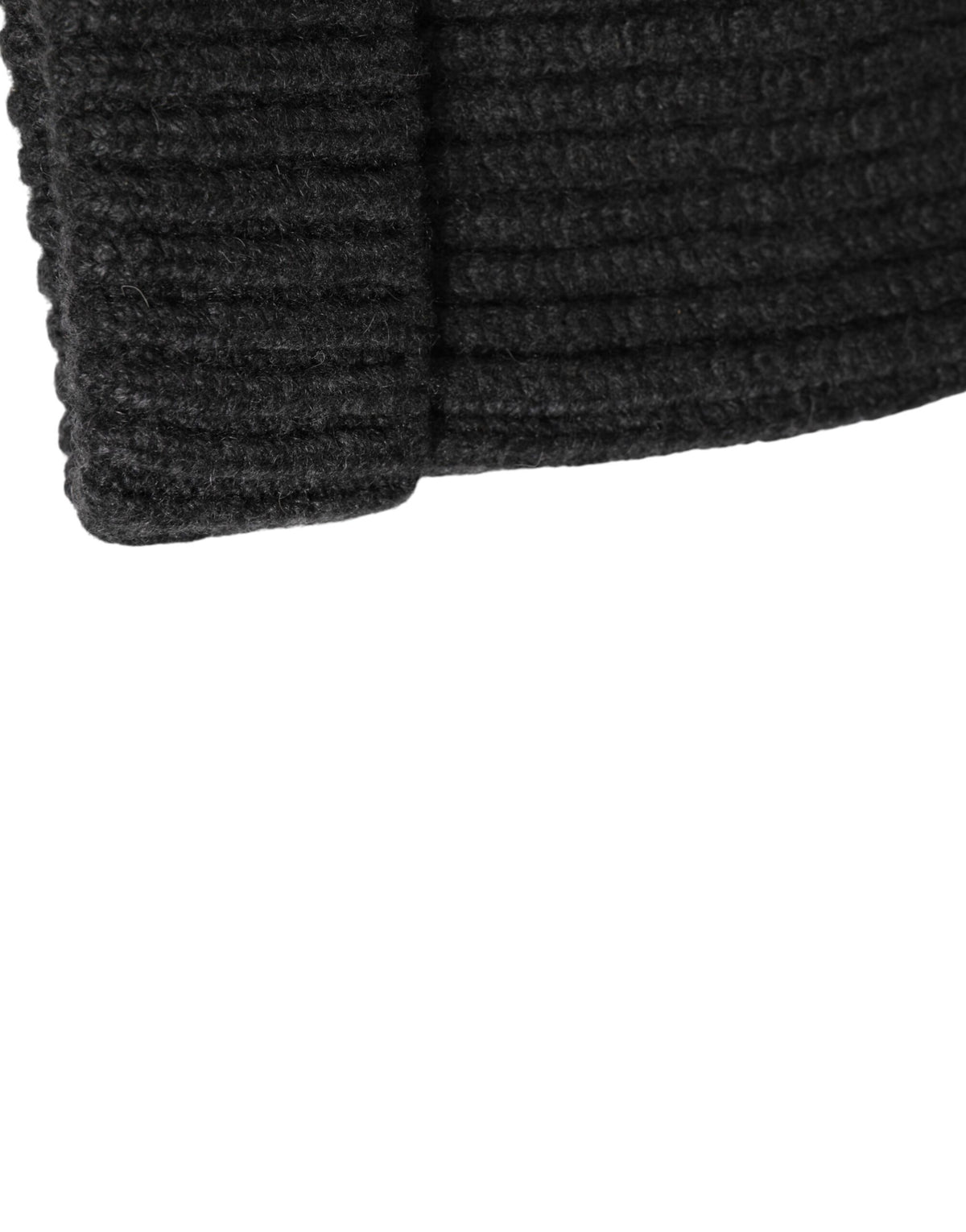 Dolce & Gabbana Black Cashmere Knitted Beanie Men Capello Hat