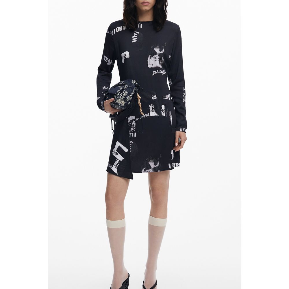 Desigual Nero Viscosa Women Dress