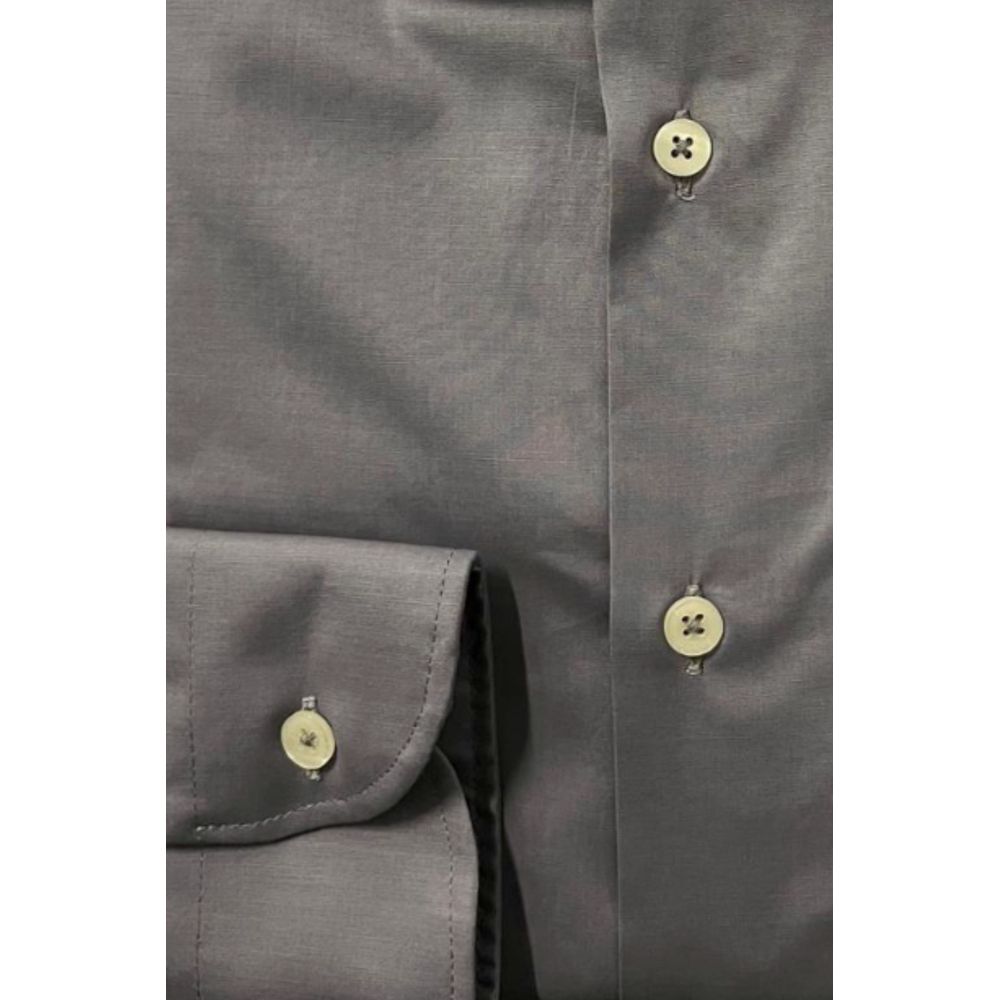 Baldinini Trend Gray Cotton Men Shirt
