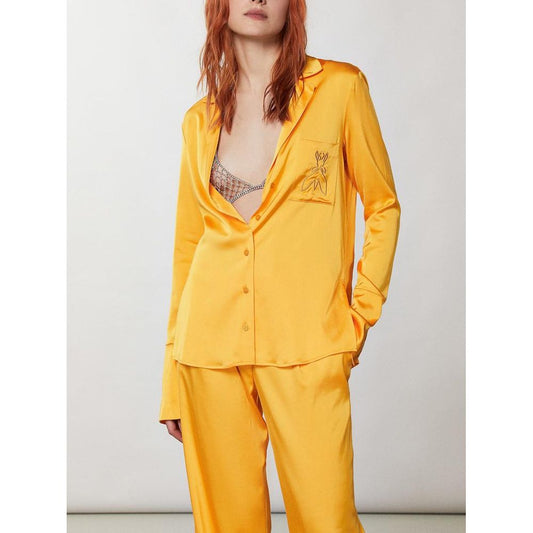 Patrizia Pepe Orange Viscose Blouse