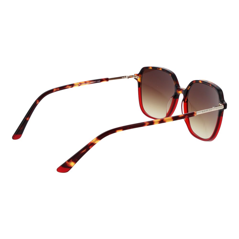Replay Red Plastic Sunglasses