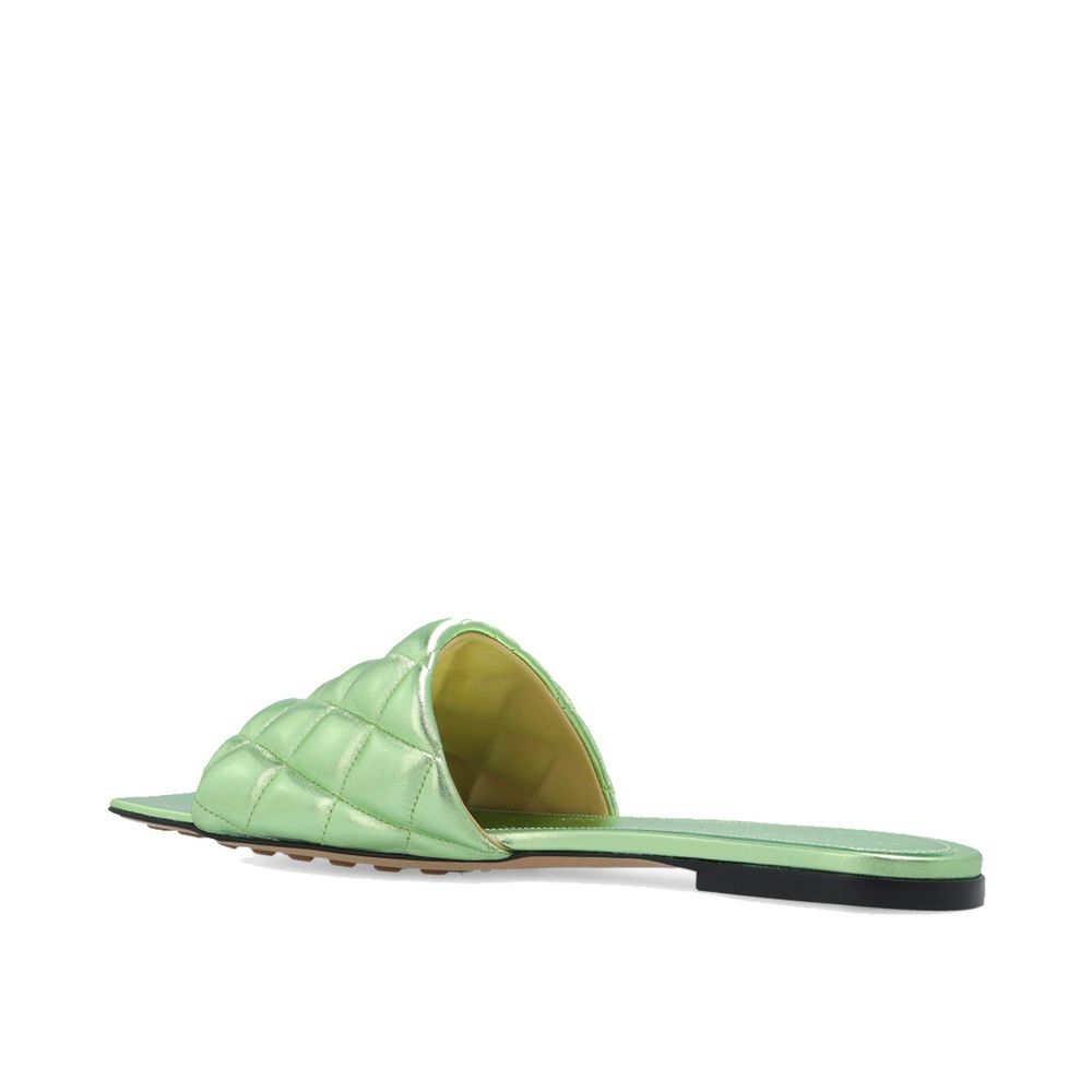 Bottega Veneta Bicolor Calfskin Flat Sandals