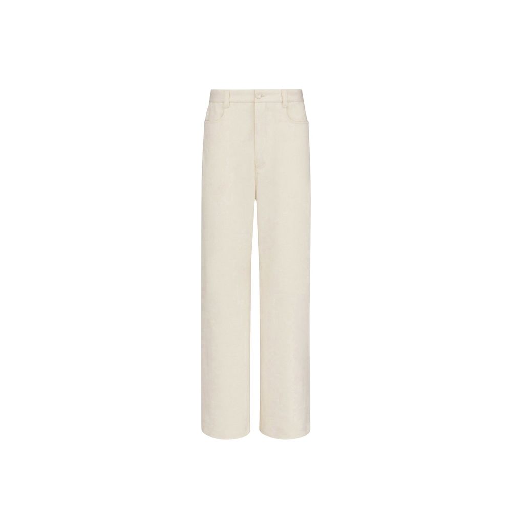 Dior White Cashmere Chino Pants