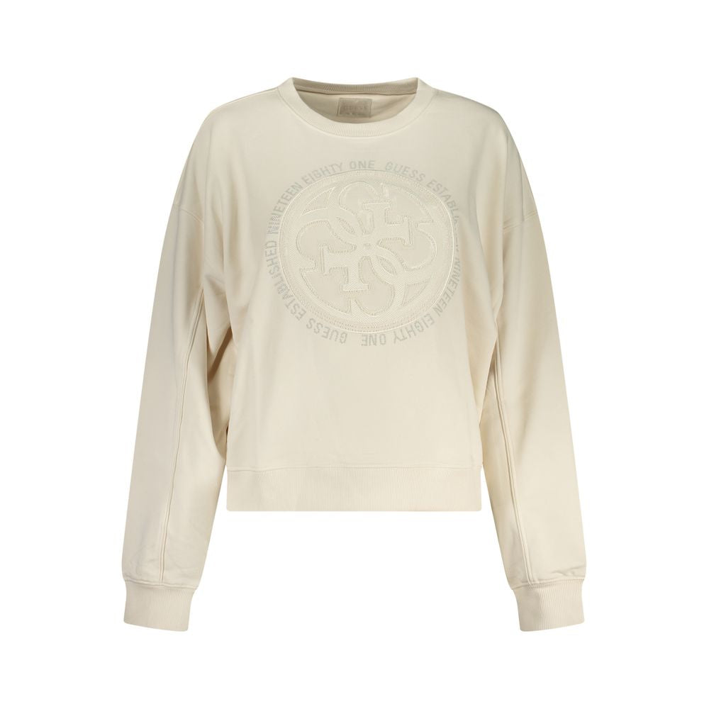 Guess Jeans White Cotton Women Sweatshirt