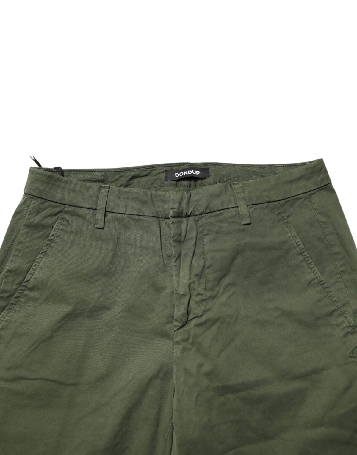 Dondup Dark Green Cotton Stretch Skinny Chino Trouser Pants