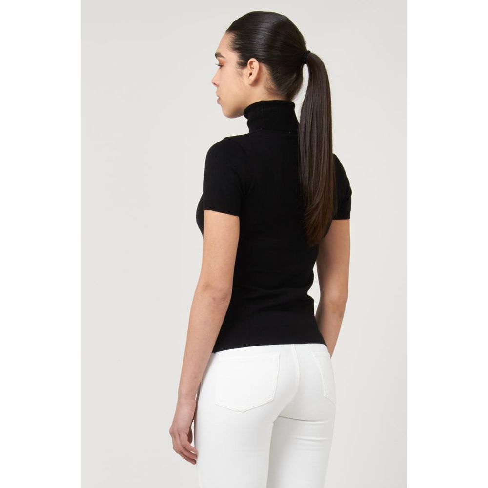 Gas Black Viscose Turtleneck