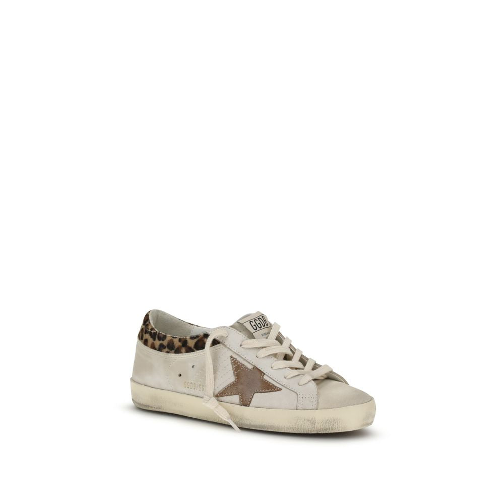 Golden Goose White Calf Leather Bos Taurus Low Top Sneakers