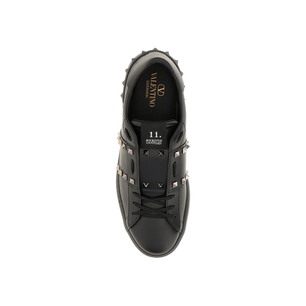 Valentino Garavani Black Leather Low Top Sneakers