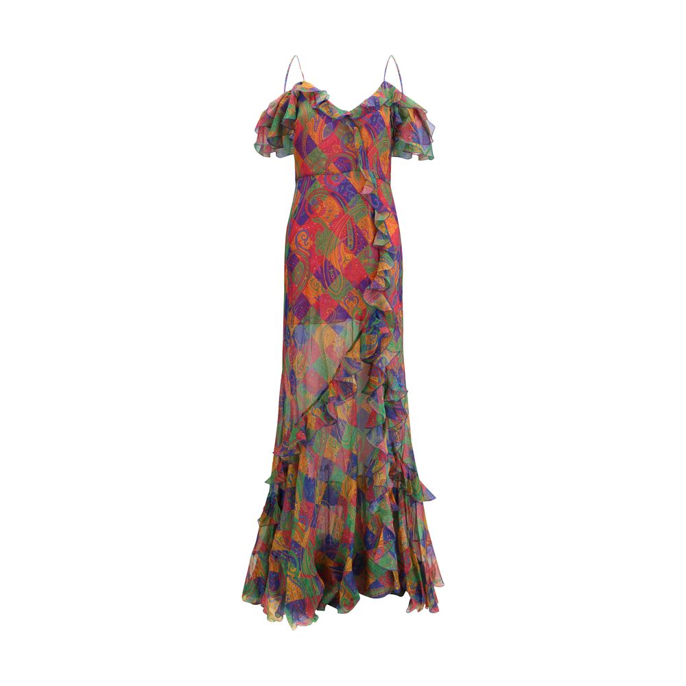 Etro Multicolor Silk Casual Dress