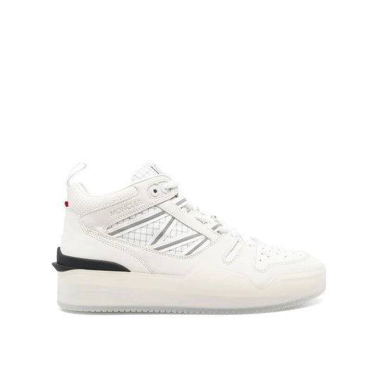 Moncler White Calfskin Athletic Sneakers